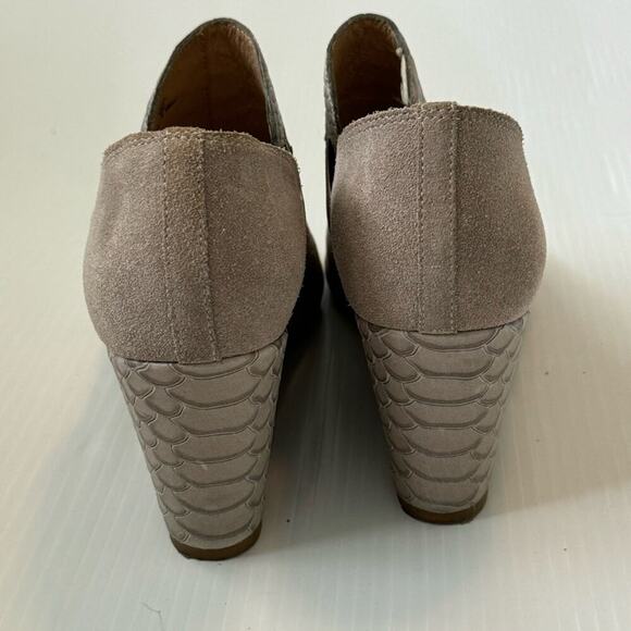 Donald Pliner Lizzy wedge shoes peep toe bootie size 9 grey - Picture 5 of 9